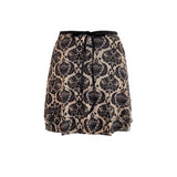 Falda corta mesh bohemio negro
