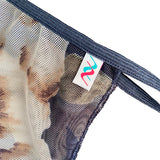 Falda corta azul oscuro rosas grandes beige niña