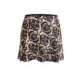 Falda corta mesh bohemio negro