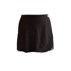 Falda corta básica mesh negra