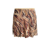 Falda corta animal print arena