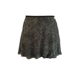 Falda corta mesh print manchas verde