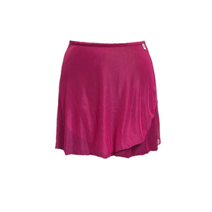 Falda corta basica mesh fucsia