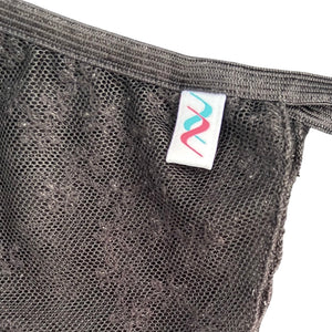 Falda corta mesh con flores mini bordadas